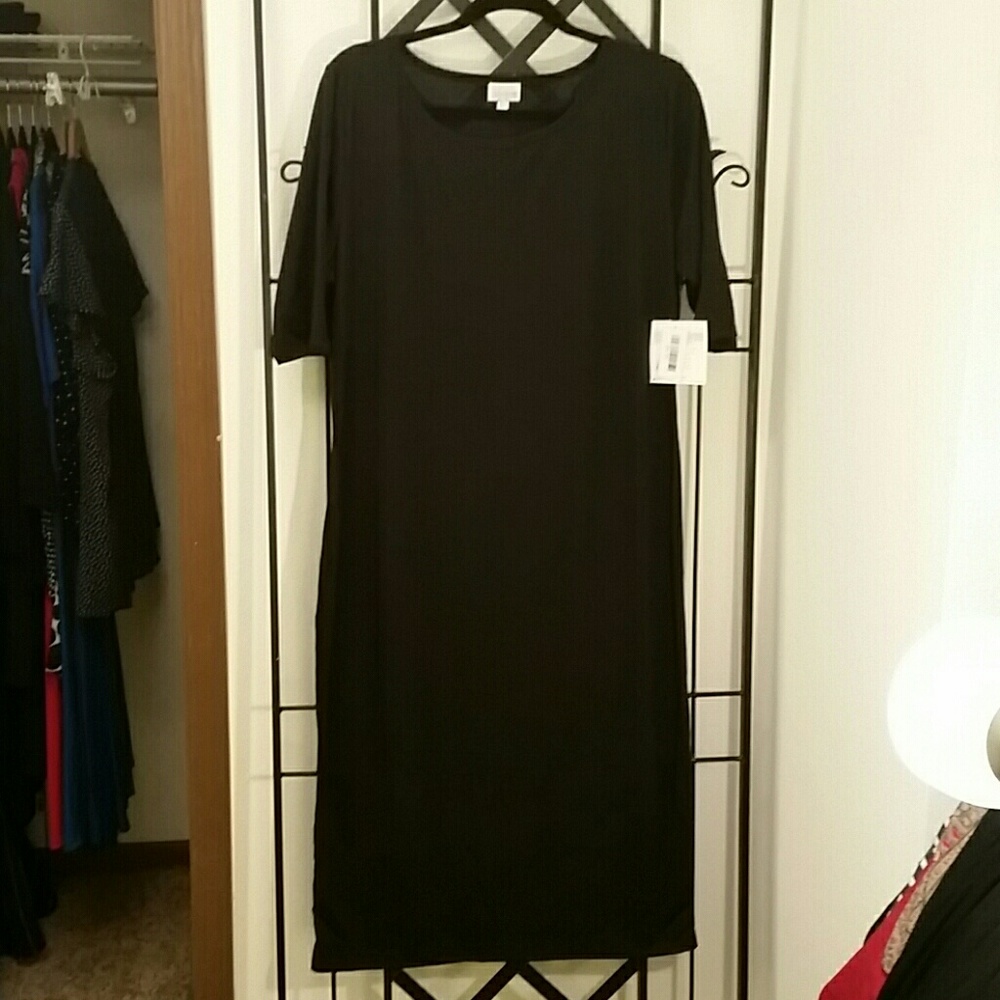 LuLaRoe solid black Julia sheath dress